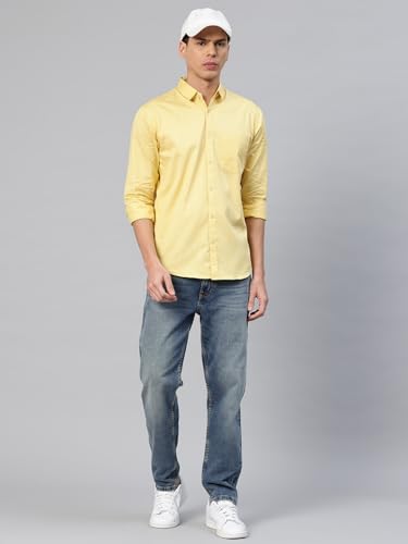 Image of Majestic Man Men's Cotton Slim Fit Solid Casual Shirt