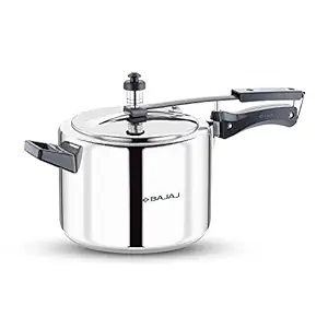 Bajaj New Shakti Ilpc Induction Bottom Stainless Steel Inner Lid Pressure Cooker, 5 Liter