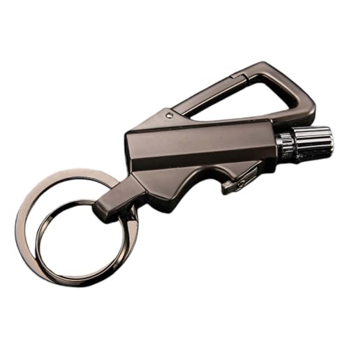 Encendedor permanente reutilizable, resistente al viento, encendedor de pedernal portátil, de acero inoxidable, equipo de supervivencia para actividades al aire libre