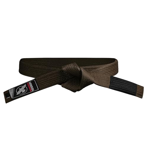 Hayabusa 2.0 Adult BJJ Belt - Premium Quality, IBJJF Compliant, Reinforced Double Stitching - Brown, A3