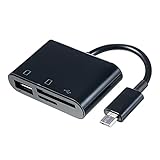 Lecteur de carte TF/SD. Il résout facilement le problème de l'absence de fente de carte pour les appareils micro USB.