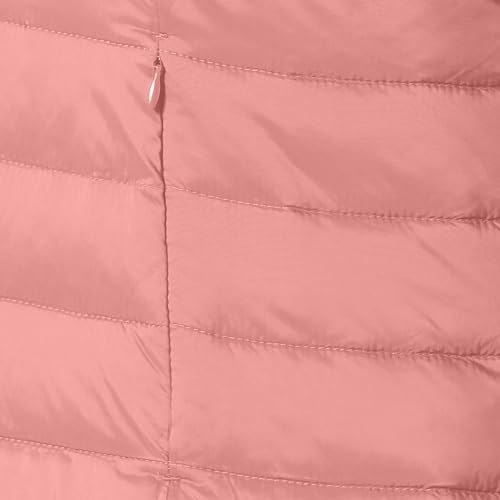 Amazon Essentials Women's Lightweight Water-Resistant Packable Puffer Vest, Pink, Large