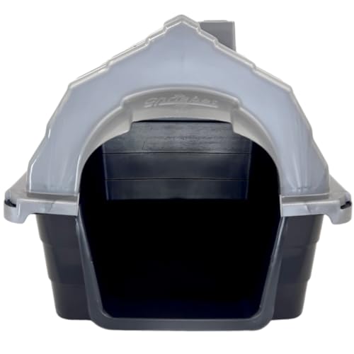02x Casinha Pet Cachorros Cães Casa Plástico Resistente N2 (Cinza)