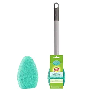 Scotch-Brite Non-Scratch Bathroom Cleaning Brush with Long Handle for Tub, Tile and Wall