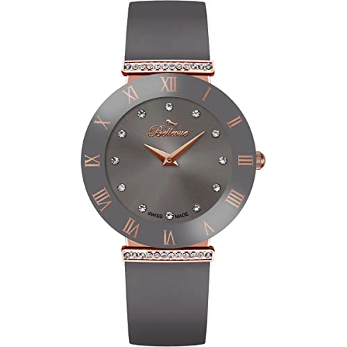 Bellevue montre femme E.112 petite montre bracelet acier cadran blanc 25mm
