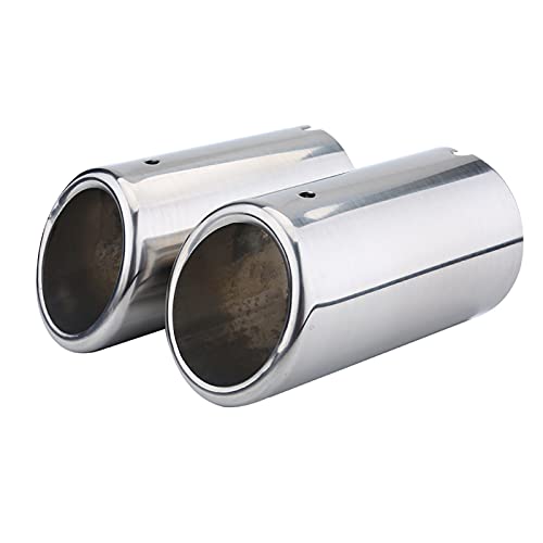 Cola de Tubo de Escape para Coches, 2 piezas Universal Colas de Escape de Acero Inoxidable
