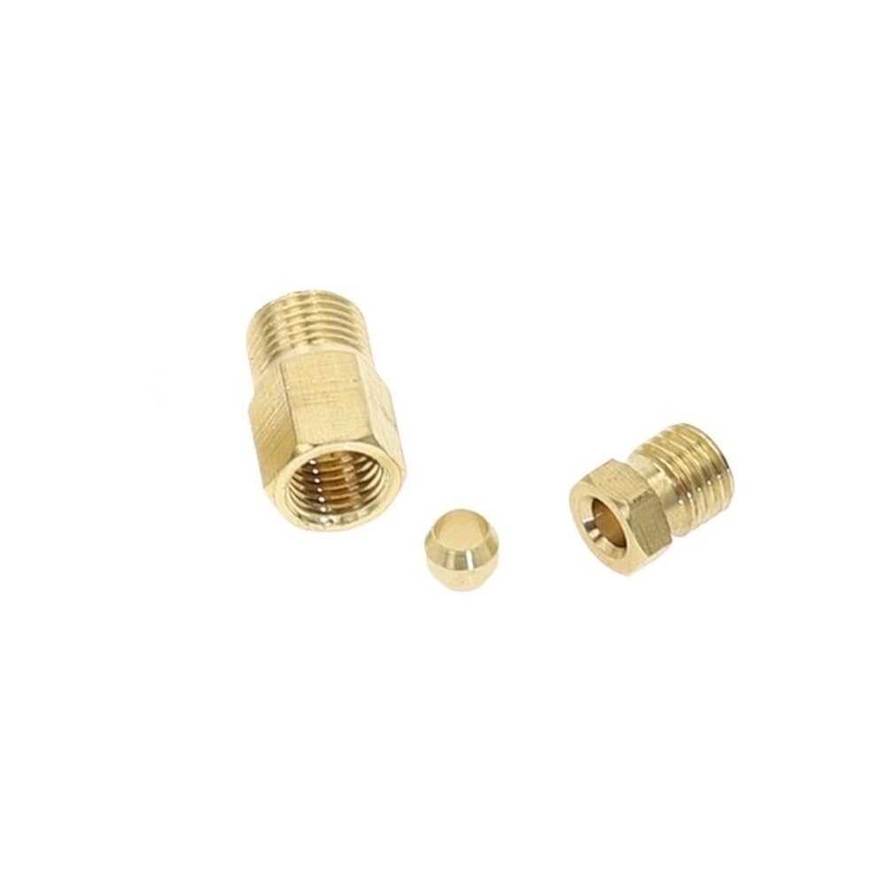 Ferrule Tube Fitting 1pc Compression Ferrule Tube Joint, OD 4 6mm Connector, Brass Oil Pipe Fitting Adapter M5 M6 M8 M10(4MM X M6 X 0.75)