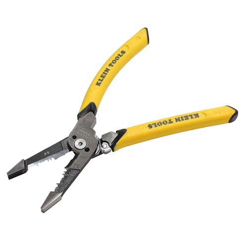 Image of Klein Tools K12045 Heavy-Duty Wire Stripper, Slim-Forged Design, Self-Opening Wire Stripping Tool, Electrical Pliers with Shear Cutter, Cable Stripper Tool
