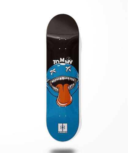 Cromic monopatín Skate Skateboard Deck Tabla - Tommypro Monster Black Blue 8.8