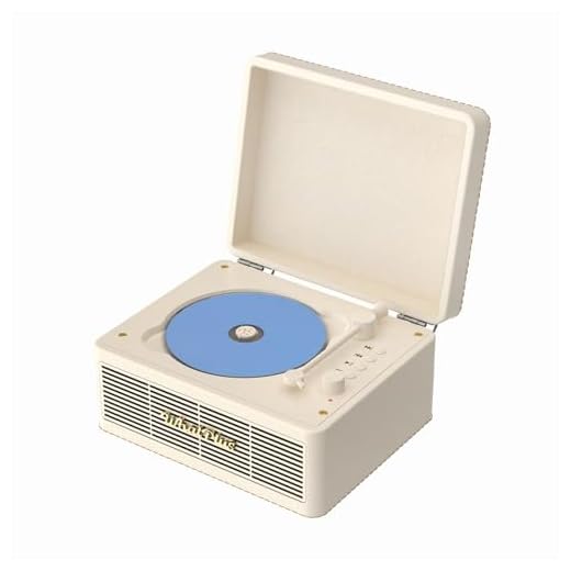 WhatPlus Portable CD Player with Bluetooth 5.2, Rechargeable Battery & Built-in Speakers – Hi-Fi Retro Suitcase Design for Home Decor, AUX/TF Card Support – Ideal Gift (Vintage White)