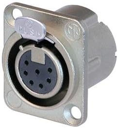 NEUTRIK NC7FD-LX DWO MULTI-PIN RECEPTACLE DLX 7-PIN FEMALE SLDR NICKEL/SLVR
