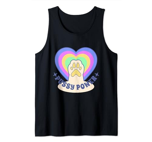 Pussy Power Bold Feminist Cat Tee Canotta