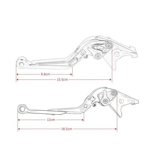 Leviers YZFR125 frein embrayage réglables pour corriger la garde de moto - 4