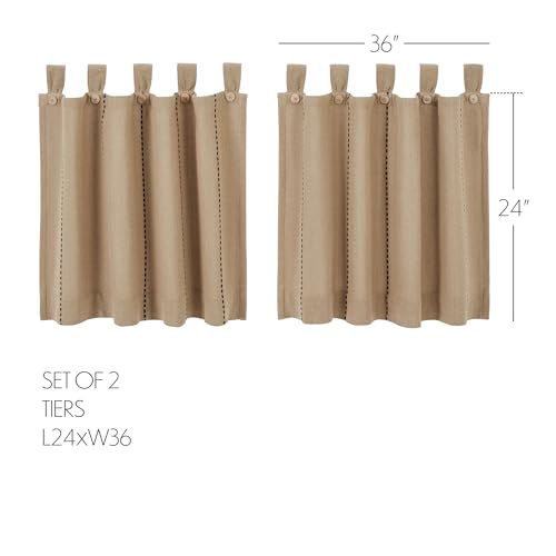 VHC-Brands-Stitched-Burlap-Curtain-Tier-Natural-24×36-Set-of-3 VHC Brands Stitched Burlap Curtain Tier Natural 24×36 Set of 3