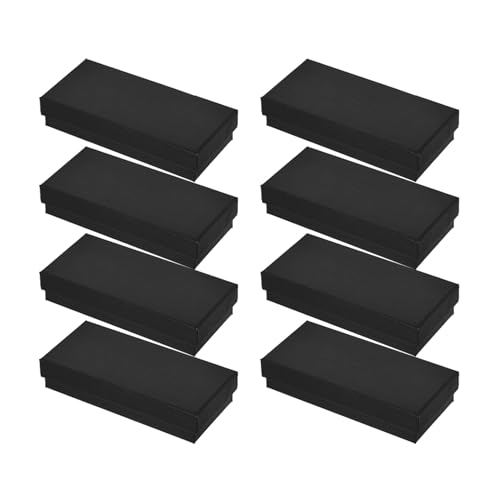 TOYANDONA Cajas de Embalaje Negras Mate para Relojes de Hombre, 8 Unidades de Cartón para Almacenamiento y Exhibición de Relojes y Joyas, 2,5 X 5,2 CM, Ideales para Colecciones y Regalos