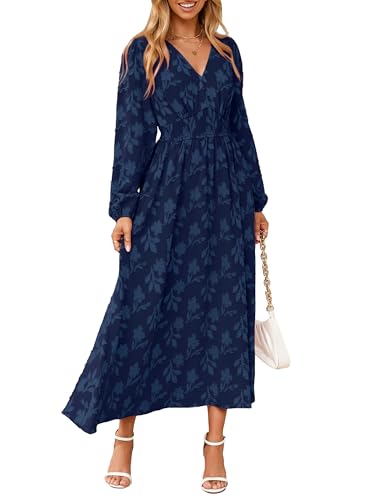 Simplee Womens Boho Floral Long Sleeve Maxi Dress...