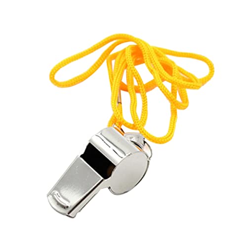 5 silbatos deportivos de acero inoxidable con cordón miniatura 1
