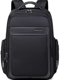 شنطة ظهر للاب توب 17 انش، شنطة سفر متعددة الوظائف، سعة كبيرة 49 × 32 × 25.5 سم، اسود