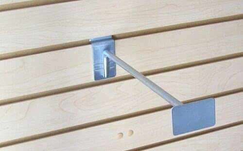 Store Fixture Supplies 12 New Heavy Duty SLATWALL Hooks W/ Price TAB 12" Long