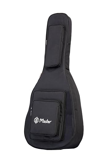 Image of GIG Master Heavy Padded Acoustic Guitar Bag for Yamaha F280, FS80C & F310 Made in India Guitars|with Dual Pocket & Carry Handle(Black)