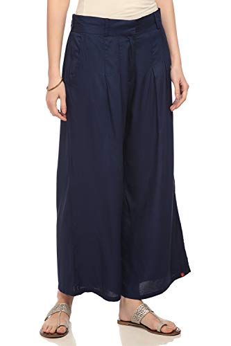 Image of BIBA Womens Solid Palazzos