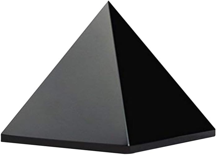 Natural Black Agate Pyramid Stone 1 INCHE (1 Pcs