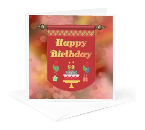 o[Xf[fUC ? Happy 59thaoi[AP[LwithMtgƃo[ ? Greeting cards-1 Greeting Card with Envelope ( GC _ 186505 _ 5 )