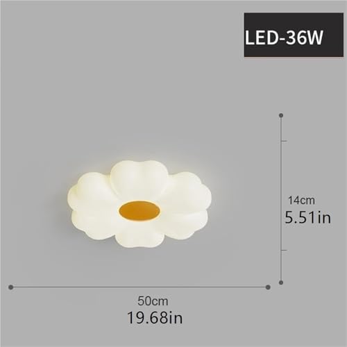 Plafonnier LED floral à intensité variable avec diffuseur blanc laiteux jaune moderne - 7