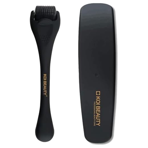 Koi Beauty Microneedling Derma Roller, Mate Textura Titanio Micro Needling Roller para Hombres Mujeres Uso en el Hogar
