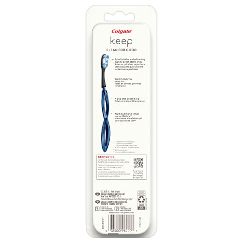 Colgate Zestaw startowy do ręcznego wybielania szczoteczki do zębów Keep – granatowy