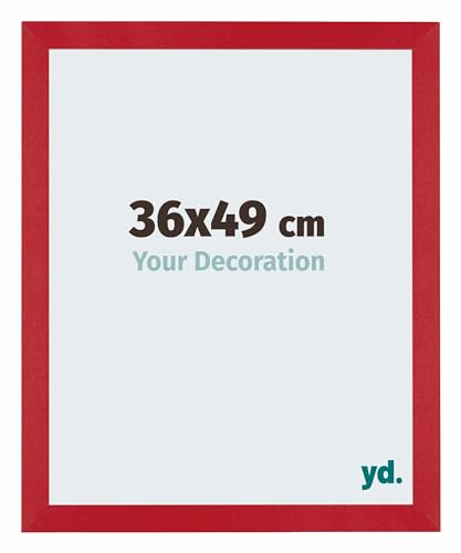 yd. Your Decoration - Marco para Puzzle 36x49 - Rojo - Marco para Puzzle 500-1000 piezas - MDF Marco de foto - Mura