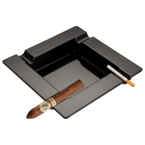 Cigar Ashtrays Large Ashtrays for Cigarettes Outdoor Indoor - Cigar Ash Tray Outdoor Cigar Ashtray for Outside/Patio/Home Decor - Cigars Gift Set for Men Luxury - Cool Ashtrays