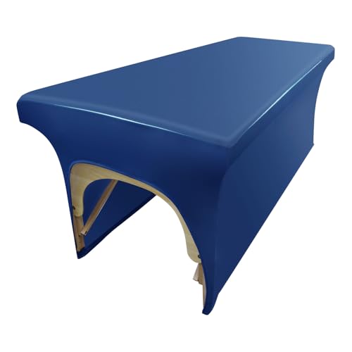 Blue Lash Bed Cover PU Leather Massage Table Cover Waterproof&Wipeable Protective Cover for Eyelash Extension Bed/Salon Massage Bed/Spa Bed, Odorless and High Elasticity Vegan Lash Bed Topper(6FT)