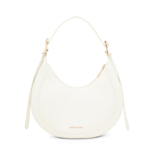 Anne Klein Sculpted Buckle Crescent Shoulder Bag2