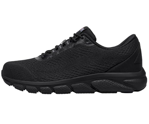 Image of LARNMERN Non Slip Steel Toe Shoes for Men Comfortable Work Safety Sneakers Lightweight Indestructible Walking Tennis Shoes All Black