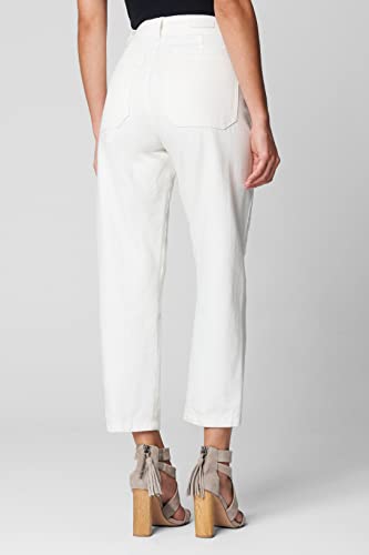 [BLANKNYC] Womens White Denim Boew Leg Pants, Stylish & Designer Clothing2