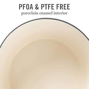 MARTHA STEWART Gatwick 7 QT Enamel Cast Iron Dutch Oven, Navy Blue w/Gold Knob MARTHA STEWART Gatwick 7 QT Enamel Cast Iron Dutch Oven Navy Blue wGold Knob