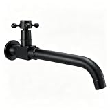 KOPYFANTAP Nero Rubinetto da Parete Acqua Fredda Girevole a 360°