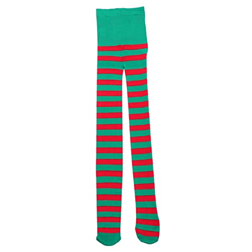 VANZACK Leggings de Navidad con Estampado Rojo y Verde Medias Elásticas para Disfraces de Fiesta Leggings de Rendimiento para Escenario y Ejercicio Diseño de Cintura Media y Colores