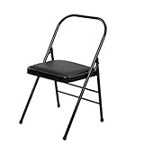 folding yoga chair,pilates chair,poltrona ausiliaria multifunzione iyengar yoga,cuoio ispessimento,poltrona ausiliaria multifunzione iyengar yoga,black