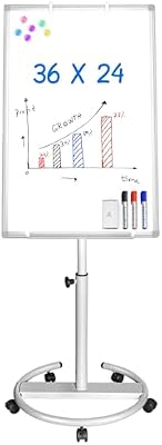 maxtekMobile Whiteboard – 36 x 24 inches Portable Magnetic Dry Erase Board
