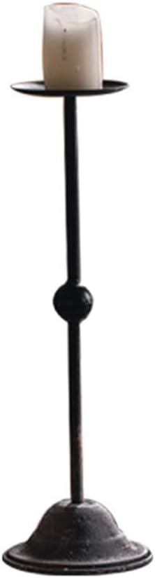 Vintage Candelabra Single-Ended Iron Candle Holder, Vintage Candle Holder for Dining Room Table Centerpiece, Coffee Table, Mantel Or Any Tabletop Candle Stand(2)