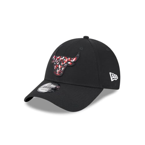 New Era Chicago Bulls NBA Casquette Camouflage réglable Basket-Ball Chapeau Noir