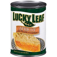 Lucky Leaf Premium Apricot Pie Filling and Topping 21oz Can (Pack of 6)