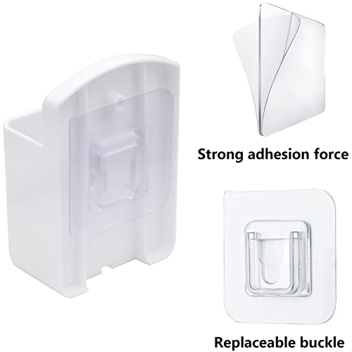 Support mural télécommande blanc auto-adhésif lot de 4 évite les pertes et chutes - 4