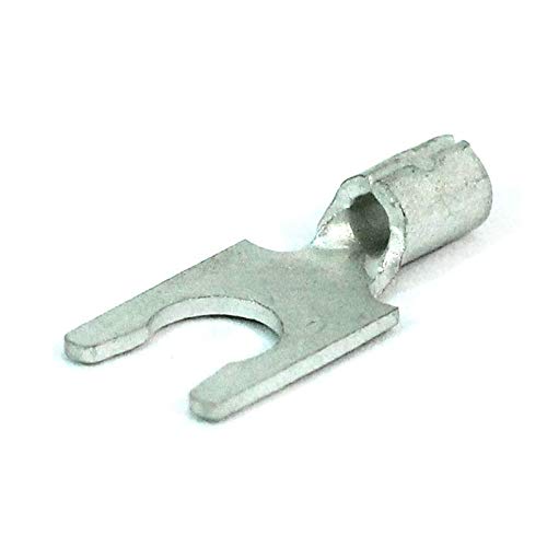 22-18 Gauge Non-Insulated #10 Snap Spade Terminal Connectors (100 Pack)