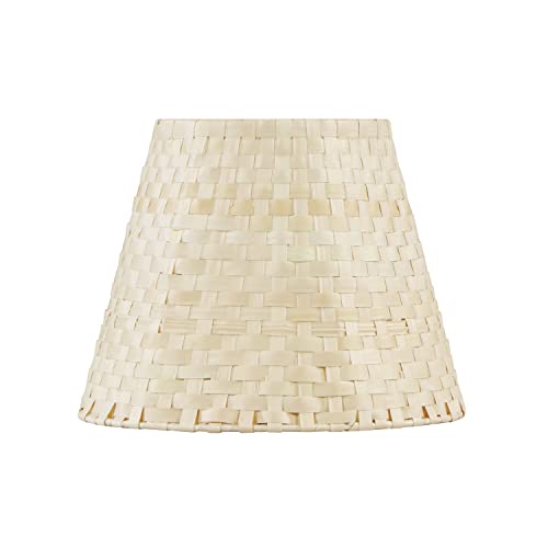 Aspen Creative 32984, Empire Natural Palm Leaf Spider Shade, 6" Top x 10" Bottom x 8" Slant
