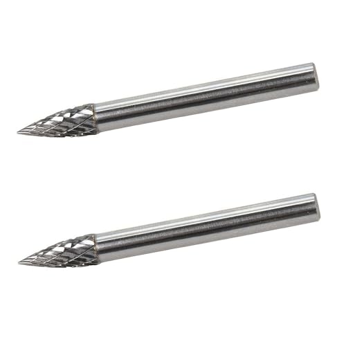 Fresas rotativas Auniwaig 3mm doble patrón 2 piezas miniatura 1