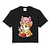Funny Cute Axolotl and Corgi Dog Eating Ramen Anime Noodle Comfort Colors Crop Top