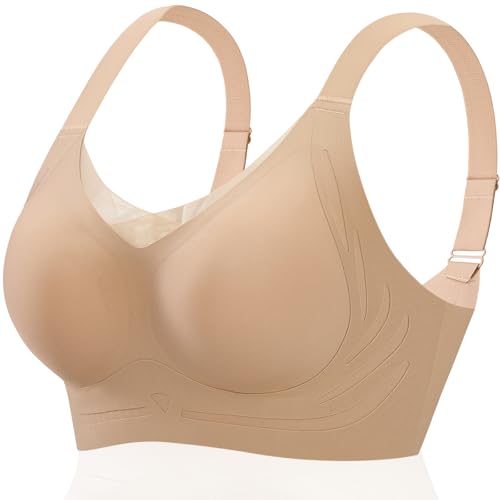 Image of Smoothing Bra Anti Sagging Wireless Push Up Bras for Women No Underwire Full Coverage Bra Comfy Bras for Women